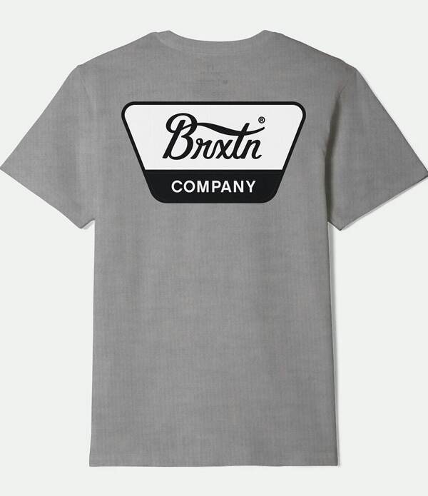 ブリクス英トン メンズ トップス プルオーバー ロゴタイプ Brixton Short Sleeve Linwood Logo T-Shirt Heather Grey/Black/White 白いこと