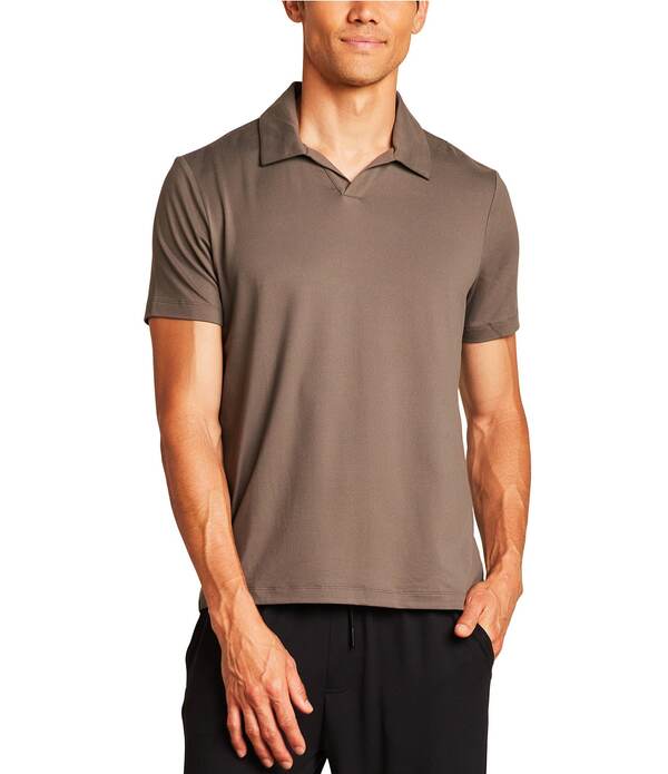 ベアフットドリームス メンズ トップス シャツ Barefoot Dreams Men Butterchic Short Sleeve Polo Shirt Olive Branch オリーブ