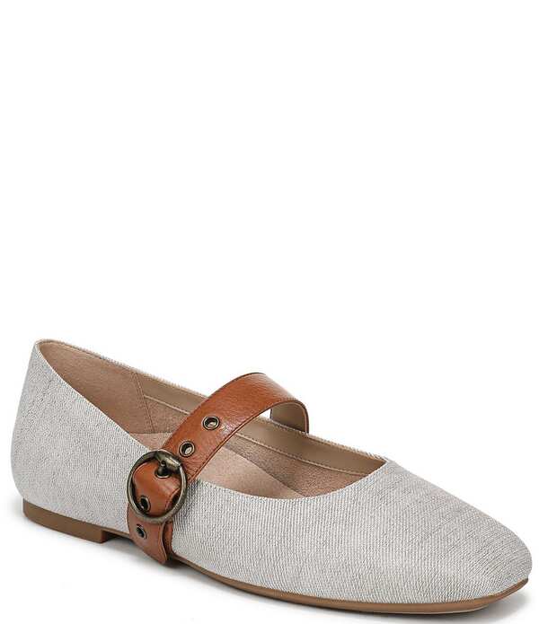 バイオニック レディース シューズ パンプス Vionic Hattie Canvas Mary Jane Flats Natural/Gold ゴールド