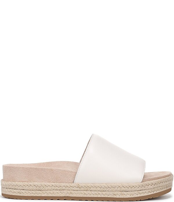 バイオニック レディース シューズ スリッポン・ローファー プラットホーム サンダル なめし革 Vionic Yasmina Leather Platform Espadrille Slide Sandalsea Salt レディース靴-靴-ローファー