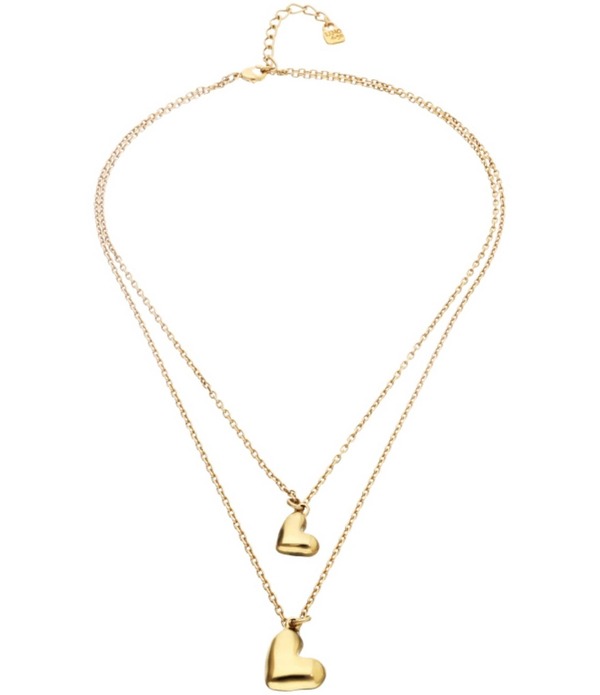 ウノデ 50 レディース アクセサリー ネックレス・チョーカー レース UNOde50 Heart Pendants Layered Short Multi Strand Necklace Gold ゴールド
