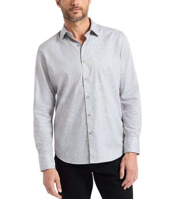 ロバートグラハム メンズ トップス シャツ Robert Graham Hudson Long Sleeve Woven Shirt Grey グレー