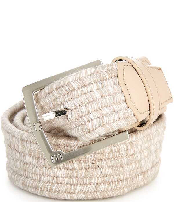 トラビスマヒュー メンズ 付属品 胴締め なめし革 TravisMathew Popsicle Stretch Woven Leather Belt Oxford Tan タン