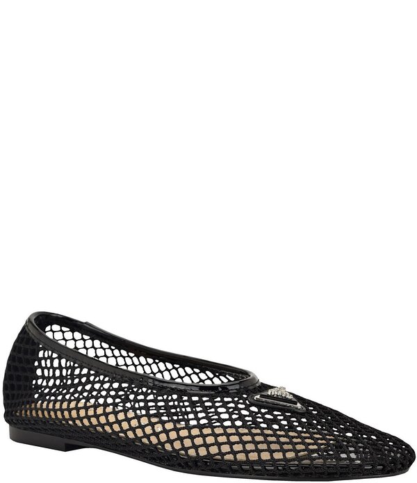 ゲス レディース シューズ パンプス メッシュ Guess Aylora Clear Mesh Ballet Flats Black ブラック