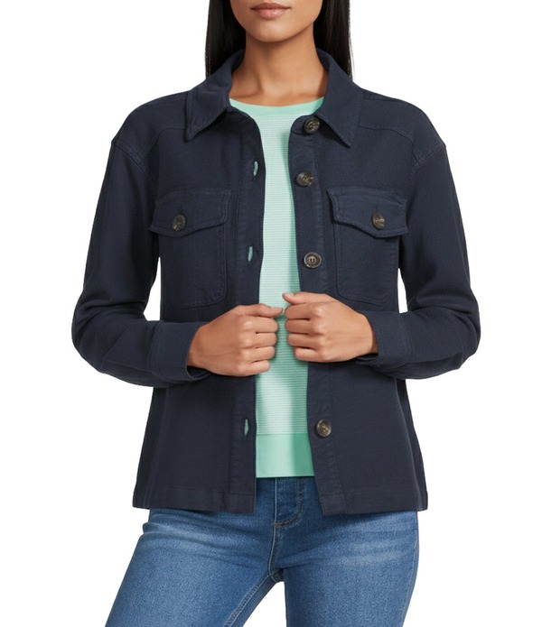 ウエストバウンド レディース アウター コート パイル ジャケット Westbound Terry Twill Point Collar Coordinating Jacket Dark Navy ネイビー