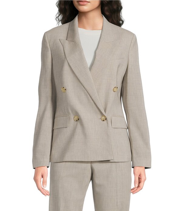ヒューゴボス レディース アウター 厚地の外套 羊毛 スポーツジャケット BOSS By Hugo Boss Virgin Wool Peak Lapelong Sleeve Blazer Light Beige ベージュ