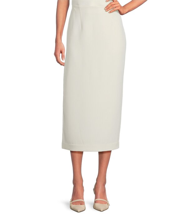 マルケッサ レディース トップス ワンピース クレープ フラワー柄 ミディ スカート フラワー Muse by Marchesa Coordinating Rosalind Stretch Crepe Floral Applique Midi Skirt Ivory アイボリー