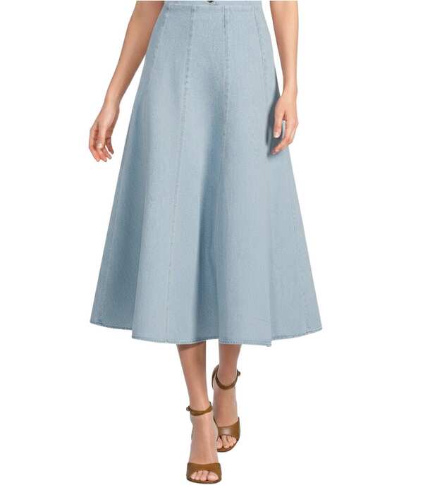 ルーシーパリ レディース ボトムスカート ミディ デニム Lucy Paris Nova Coordinating Denimidi Circle Skirt Blue ブルー