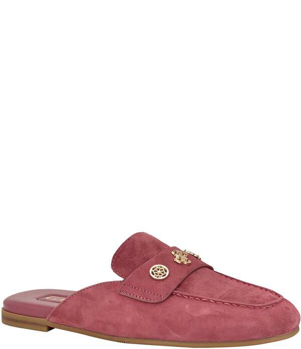 ゲス レディース シューズ パンプスエード ローファー Guess Aydeena Suede Flat Loafer Mules Pink ピンク