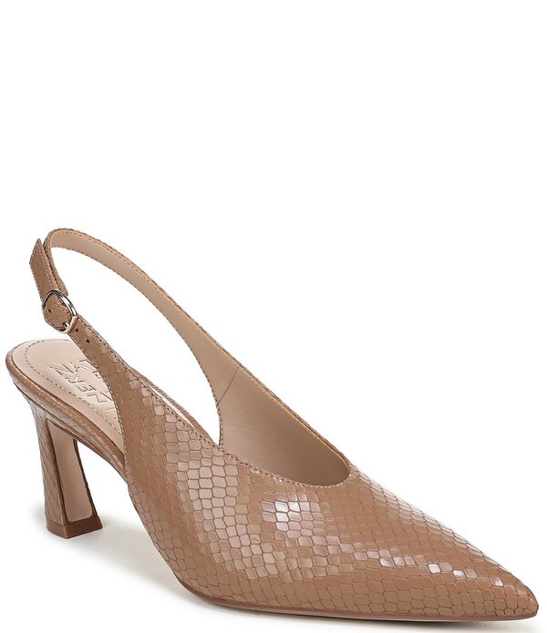 ナチュライザー レディース シューズ パンプス レザー ヒール Naturalizer 27 EDIT Elaine Snakembossed Leather Slingback Dress Heels Cafe