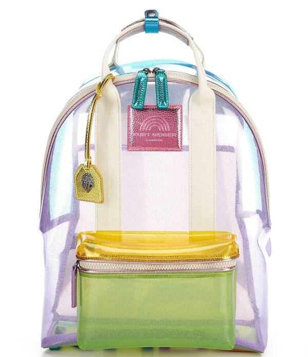 カートジェイガーロンドン レディース 御徒面子 うしろ側容器に並べる・背嚢 Kurt Geiger London Southbank Large Clear Vinyl Backpack Multi マルチ色つや