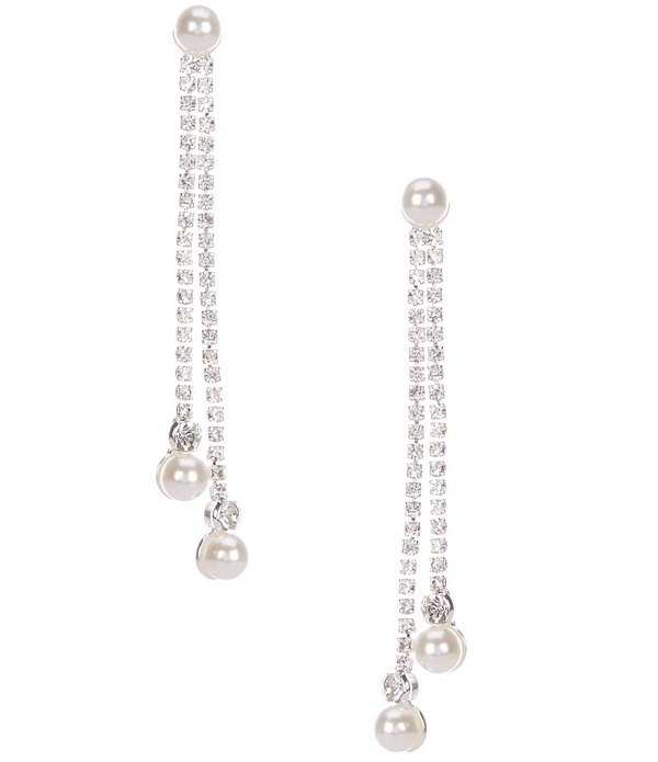 セザンヌ レディース アクセサリー ピアス・イヤリング Cezanne Pearl Tassel Rhinestone Linearrings Multi マルチカラー