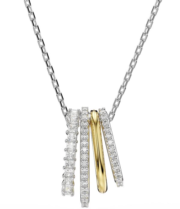 スワロフスキー レディース アクセサリー ネックレス・チョーカー レース Swarovski Hyperbola Two Tone Crystal Short Pendant Necklace Two Tone