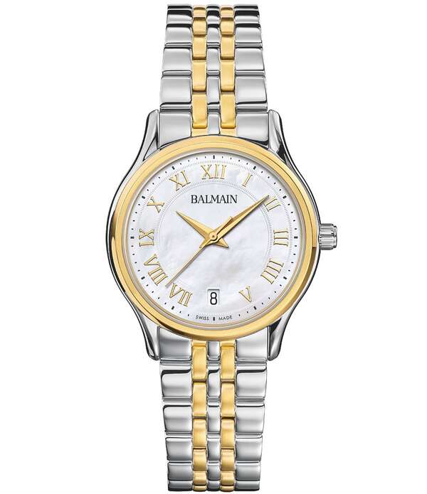 バルマン レディース アクセサリー 腕時計 Tシャツ Balmain Women's Quartz Analog Round Stainlessteel Bracelet Watch Two Tone
