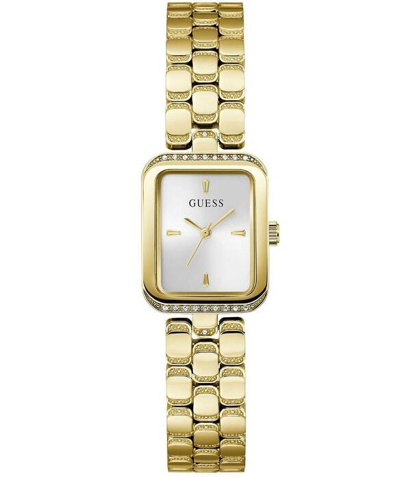ゲス レディース アクセサリー 腕時計 Tシャツ Guess Women's Analog-Linkstainlessteel Rectangle Bracelet Watch Gold ゴールド｜ReVida 店