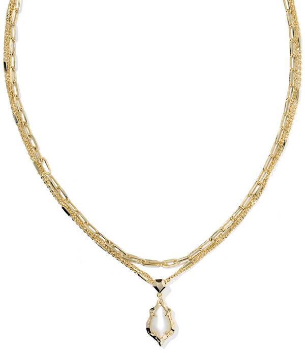 ケンドラスコット レディース アクセサリー ネックレス・チョーカー レース Kendra Scott Adriana Scallop Frame Short Multi Strand Necklace Natural Mother of Pearl パール
