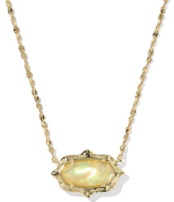 ケンドラスコット レディース アクセサリー ネックレス・チョーカー レース Kendra Scott Elisa Scallop Frame Short Pendant Necklace Gold Iridescent Abalone ゴールド