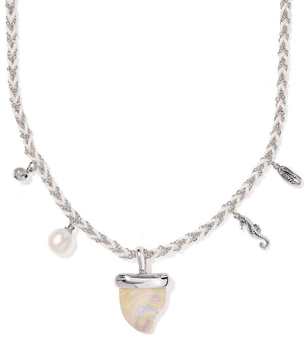 ケンドラスコット レディース アクセサリー ネックレス・チョーカー レース Kendra Scott Oleana Seahorse Charm Collar Necklace Silver Iridescent Abalone シルバー