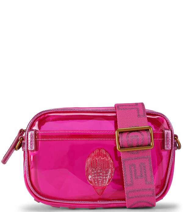 カートジェイガーロンドン レディース 御徒面子 Kurt Geiger London Vinyl Kensington Small Camera Crossbody Bag Bright Pink サクラ色
