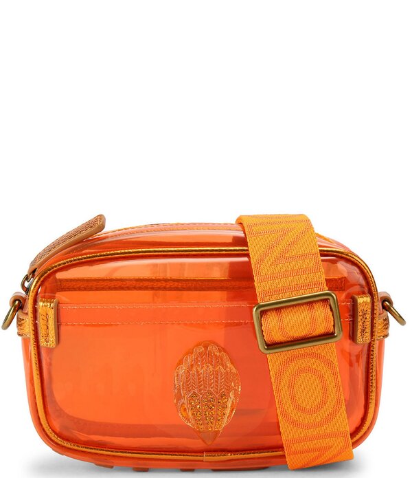 カートジェイガーロンドン レディース 御徒面子 Kurt Geiger London Vinyl Kensington Small Camera Crossbody Bag Orange オレンジ色