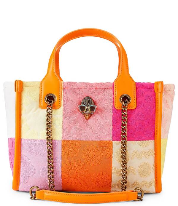 カートジェイガーロンドン レディース バッグ パッチワーク Kurt Geiger London Hoxton Patchwork Small Shopper Tote Bag Pink Multi ピンク