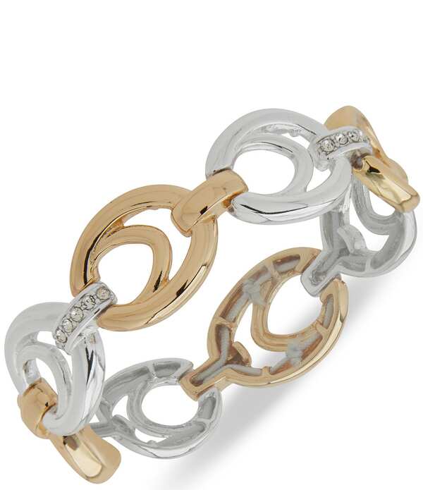 アンクライン レディース アクセサリー ブレスレット・バングル・アンクレット Anne Klein Two Tone Crystal Open Link Stretch Braceletwo Tone 11,920円
