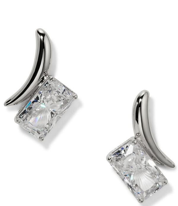 ナディール レディース アクセサリー ピアス・イヤリング Nadri Phenom Emerald Cut Stud Earringsilver シルバー|ReVida 店