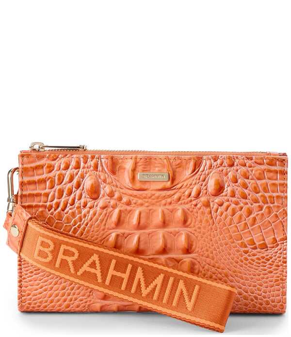 ブランミン レディース 付属品 がま口 BRAHMIN Solar Orange Melbourne Collection Adia Wristlet Solar Orange オレンジ色 バッグ・小物・ブランド雑貨-レディース財布-財布・ケース