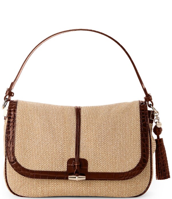 ブランミン レディース バッグ BRAHMIN Pecan Windswept Collection Jolene Raffia Shoulder Bag Pecan Windswept