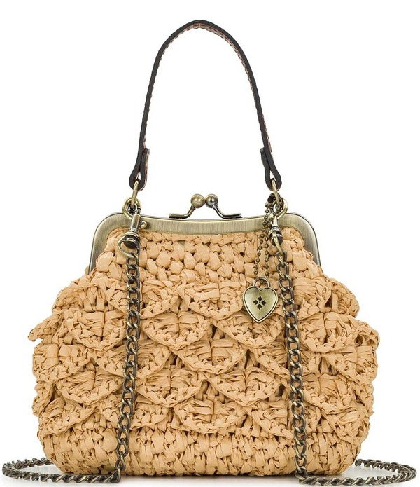 パトリシアナシュ レディース 御徒面子 ミニ Patricia Nash Mini Laureana Woven Raffia Clutch Natural