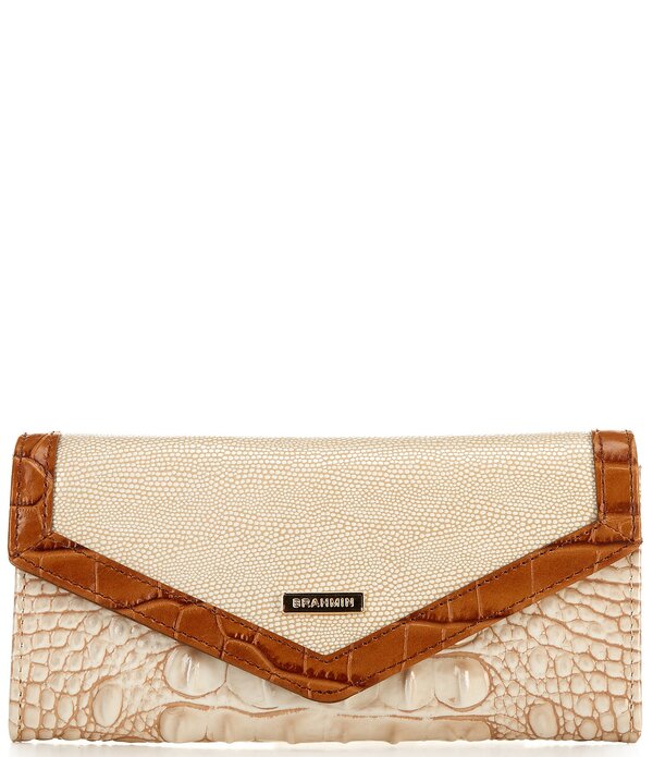 ブランミン レディース 付属品 紙入れ BRAHMIN Helm Collection Veronica Envelope Wallet Ivory 象牙色