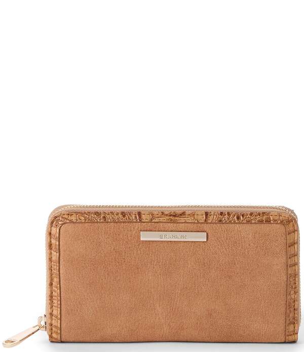 ブランミン レディース 付属品 紙入れ BRAHMIN Adrift Collection Suri Zip Around Walletan タン