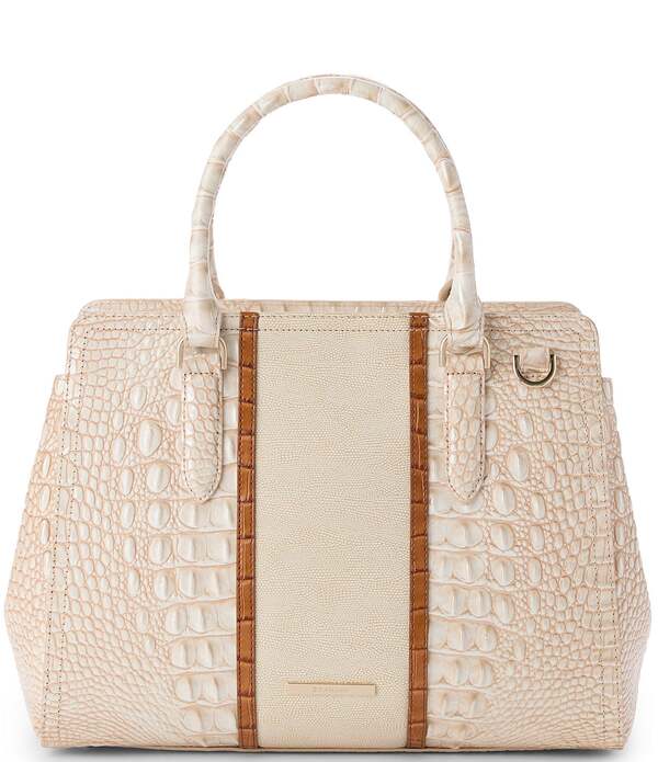 ブランミン レディース バッグ BRAHMIN Helm Collection Small Finley Satchel Bag Ivory アイボリー