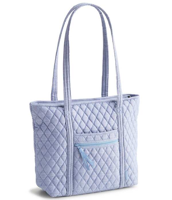 ベラブラッドリー レディース バッグ コットン Vera Bradley Small Original Zip-Topremium Cotton Tote Bag Blue Chambray ブルー｜ReVida 店
