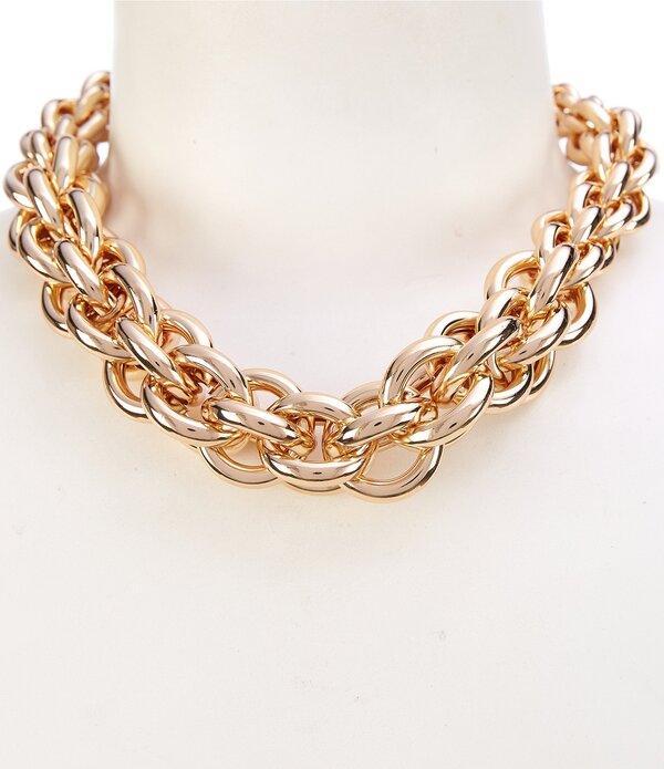 ナターシャ アクセサリー レディース ネックレス・チョーカー レース Natashaccessories Metalink Chunky Collar Necklace Gold ゴールド