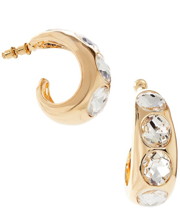 ナターシャ アクセサリー レディース ピアス・イヤリング Natashaccessoriestone Insert Large Statement Hoop Earrings Gold/Crystal ゴールド