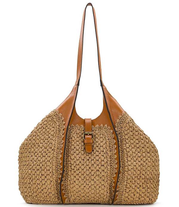パトリシアナシュ レディース バッグ Patricia Nash Santorini Woven Straw Tote Bag Natural/Tan タン｜ReVida 店
