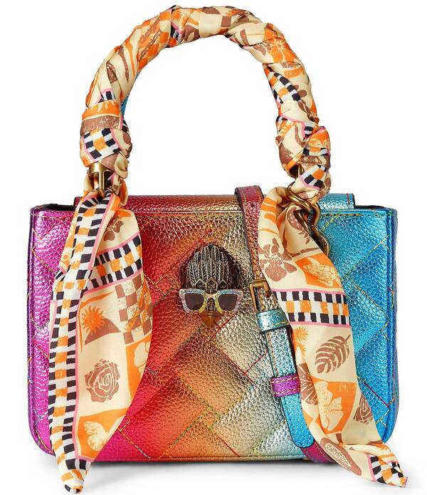 カートジェイガーロンドン レディース バッグ ミニ Kurt Geiger London Square Mini Kensington Satchel Tote Bag Multi マルチカラー|ReVida 店
