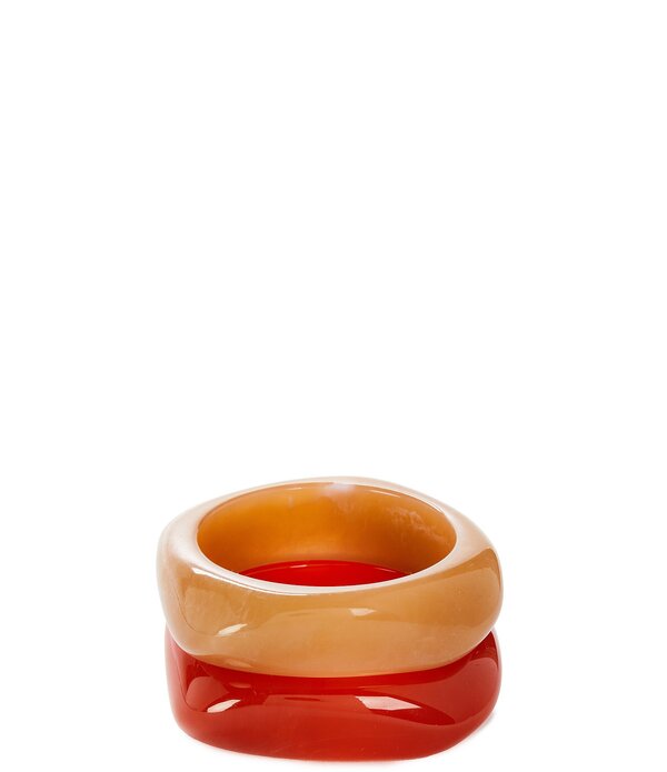 アンナ&アヴァ レディース アクセサリー ブレスレット・バングル・アンクレット Anna & Ava Resin Resort Bangle Bracelet Set Neutral Multi マルチカラー