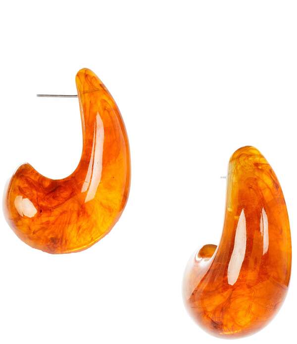 アンナ&アヴァ レディース アクセサリー ピアス・イヤリング Anna & Ava Thick Resin Organic Hoop Earrings Brown ブラウン