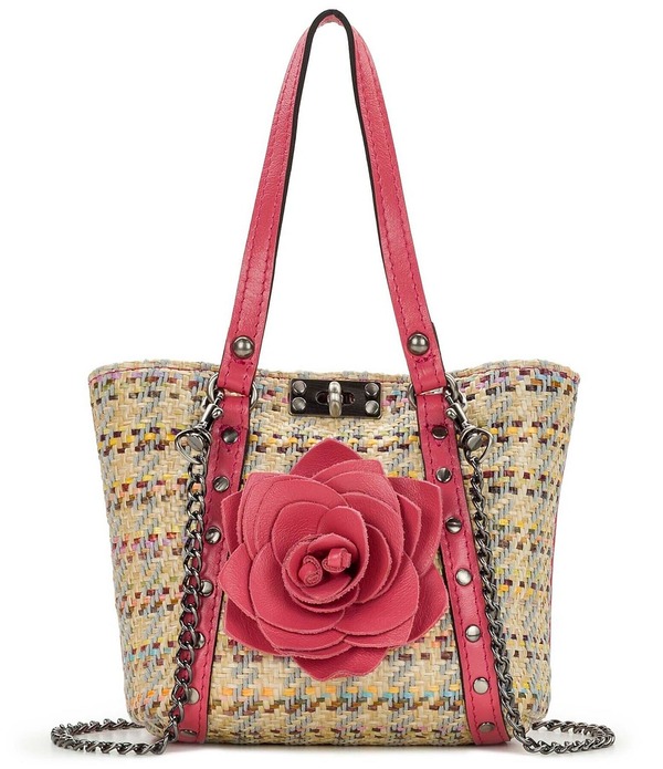 パトリシアナシュ レディース バッグ ミニ Patricia Nash Mini Benvenuto 3D Rose Woven Crossbody Bag Petal Pink ピンク