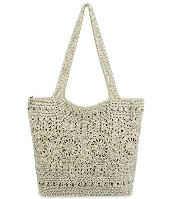 ザサック レディース バッグ The Sak Crafted Classicrochet Carryallarge Tote Bag Natural Medallion