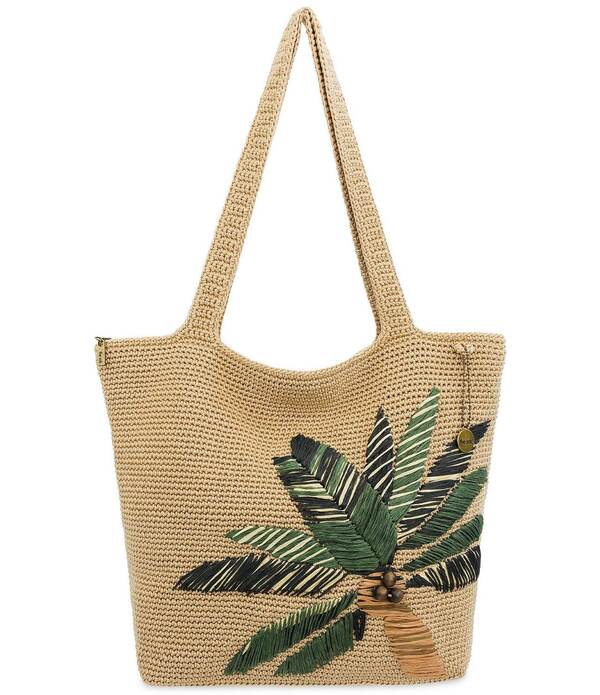 ザサック レディース バッグ The Sak Crafted Classicrochet Palm Tree Large Tote Bag Palm tree
