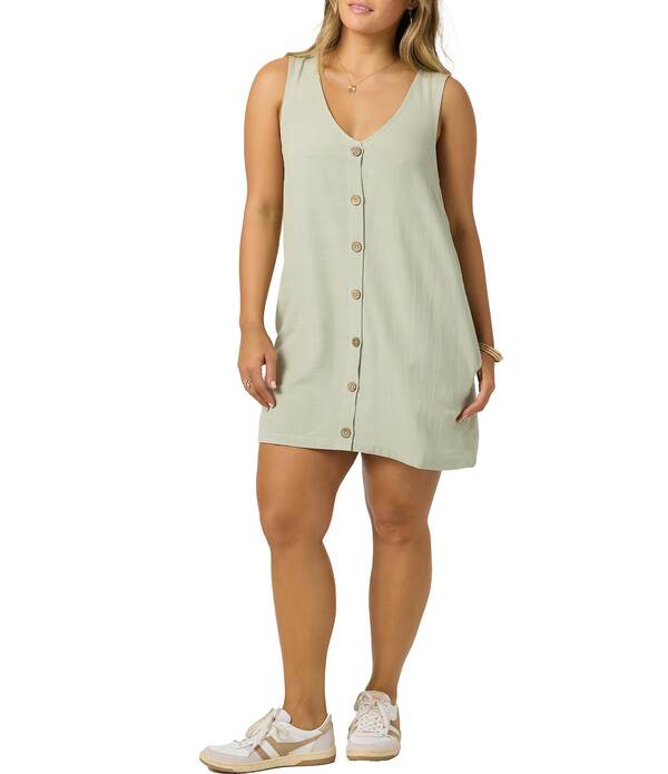 オニール レディース トップス ワンピース ミニ ノースリーブ リネン O'Neill Sandersleeveless Linen Blend Mini Dress Desert Sage セージ
