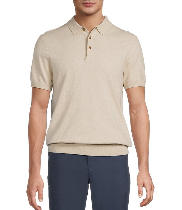 ラウンドトゥリーアンドヨーク メンズ トップス シャツ セーター ニット ジャージー Roundtree & Yorke Roundtree & York Short Sleeve Jersey Solid Sweater Knit Polo Khaki カーキ
