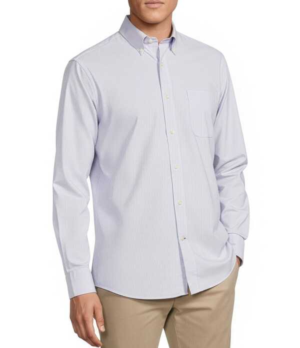 ダニエル クレミュ メンズ トップス シャツ Cremieux Blue Label BRRR Twill Pinstripe Long Sleeve Woven Shirt Lavender ラベンダー
