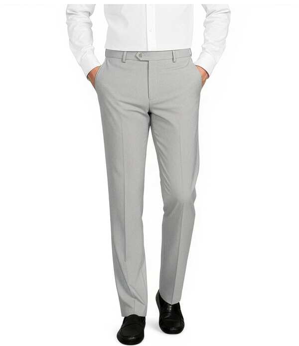 ダニエル クレミュ メンズ ボトムス カジュアルパンツ Daniel Cremieux Signature Label Flat Front Classic Fit Solid Pants Light Grey グレー