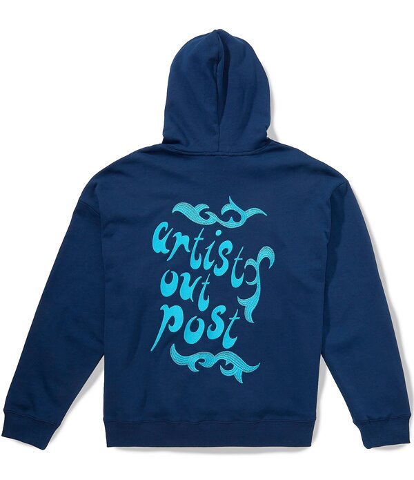 スコッチアンドソーダ メンズ アウター パーカー・スウェット グラフィック Scotch \u0026 Soda Front And Back Graphic Loose Fit Hoodie Pageant Blue 青色