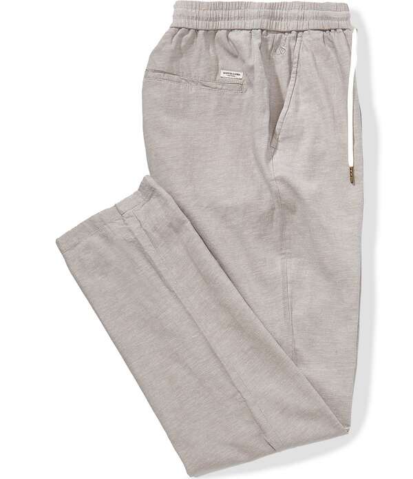 スコッチアンドソーダ メンズ ボトムス 心地好いズボン下 リネン Scotch \u0026 Soda Warren Linen Jogger Pants Grey 薄墨色