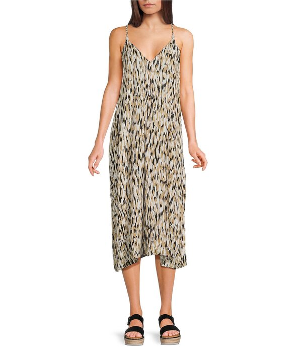 ソルティークルー レディース トップス ワンピース アニマル柄 プリント ミディ Salty Crew Dreamland Spaghetti Strap Animal Print Midi Dressand Bar サンド|ReVida 店